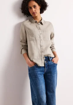 Blouse à manches longues avec poches sur la poitrine