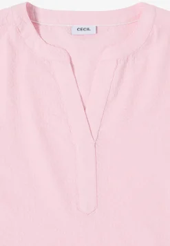 Blouse à épaules tombantes en seersucker
