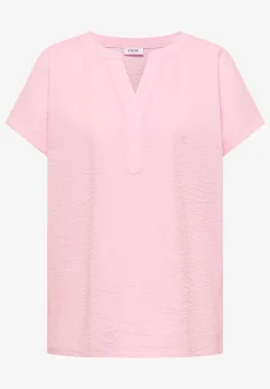 Blouse à épaules tombantes en seersucker