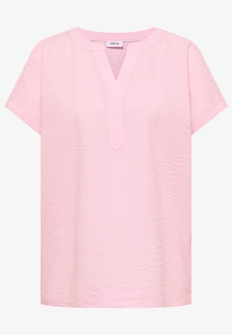 Blouse à épaules tombantes en seersucker