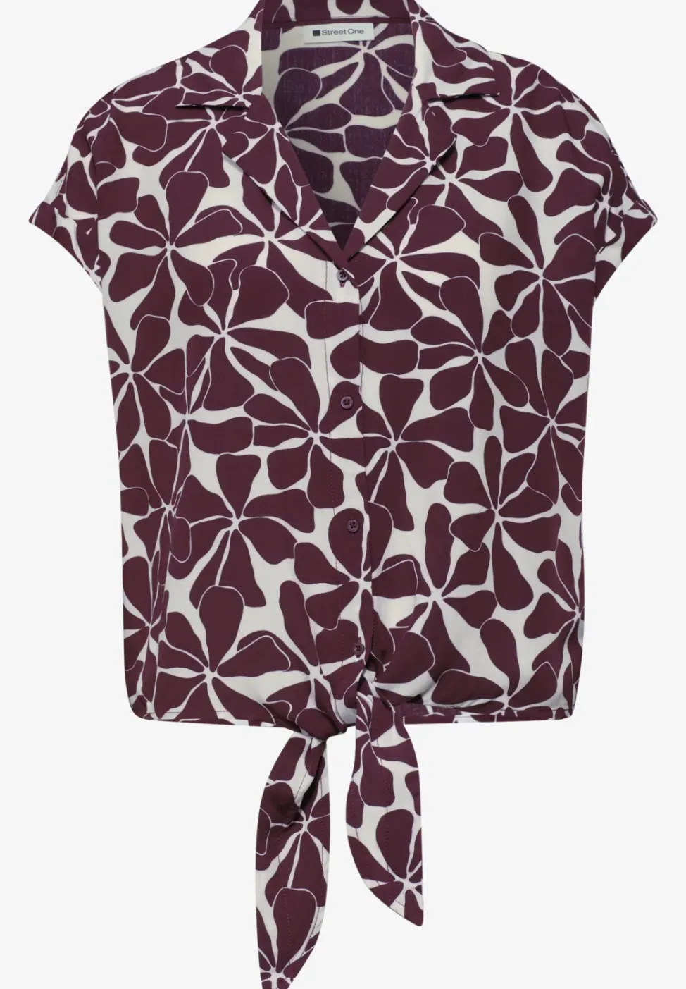 Blouse à épaules tombantes avec col bowling
