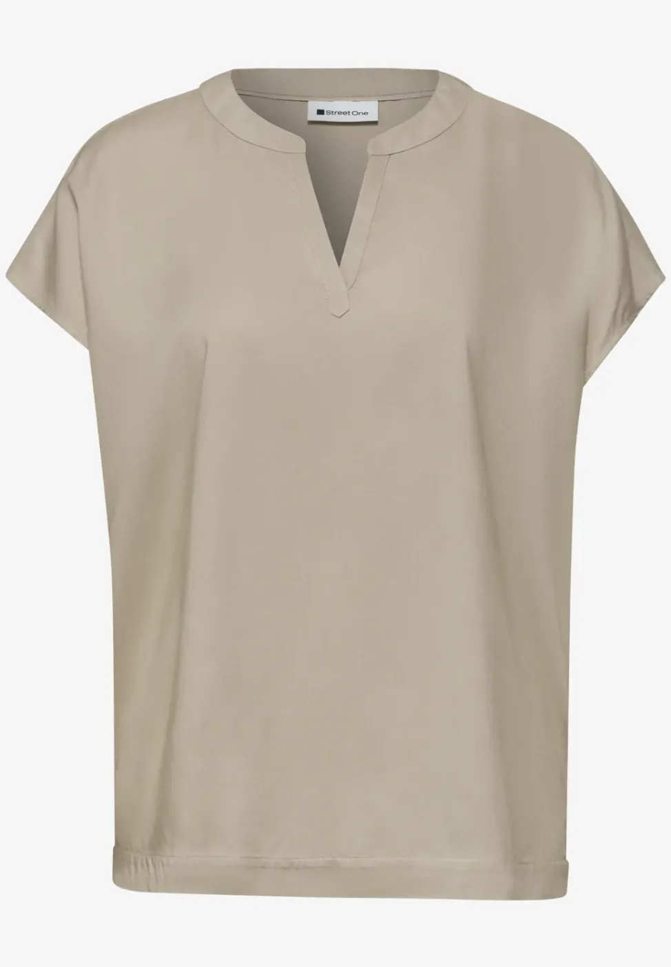 Blouse à épaules tombantes avec col fendu