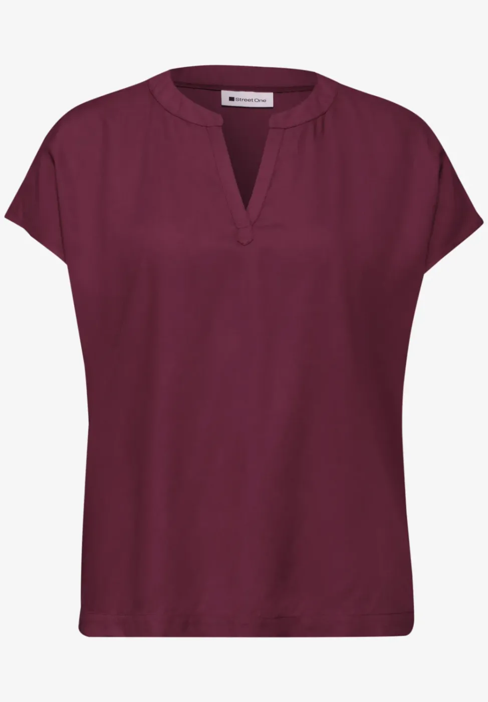Blouse à épaules tombantes avec col fendu