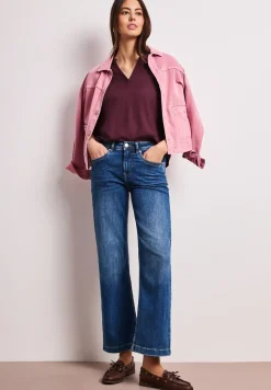 Blouse à épaules tombantes avec col fendu