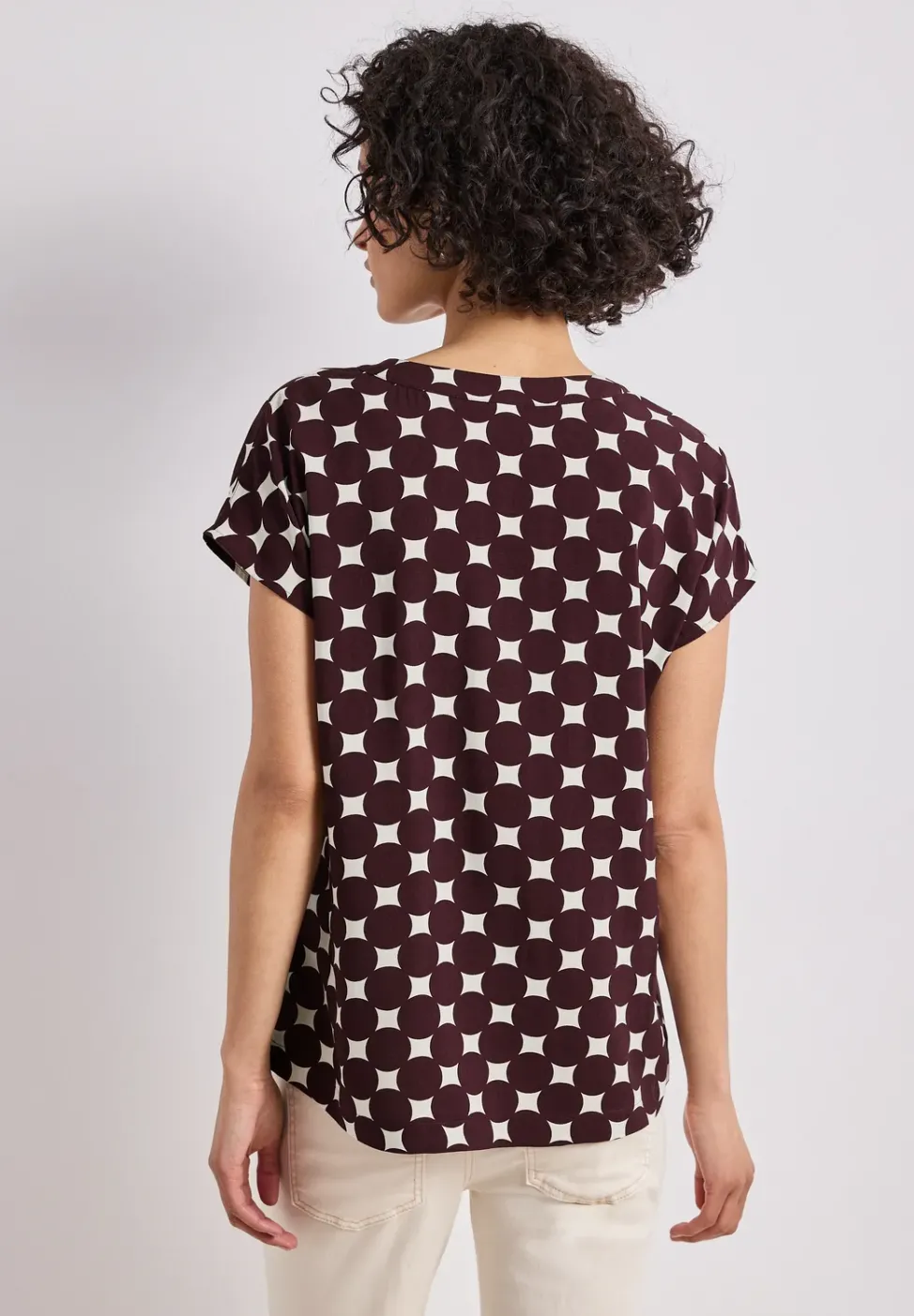 Blouse à épaules tombantes avec col fendu