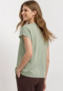 Blouse à épaules tombantes avec col fendu