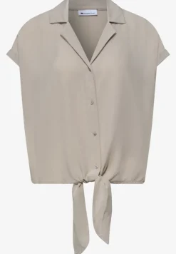 Blouse à épaules tombantes avec col bowling