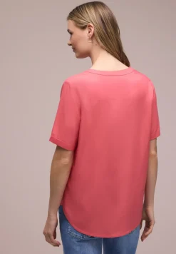 Blouse avec col fendu et turn-up
