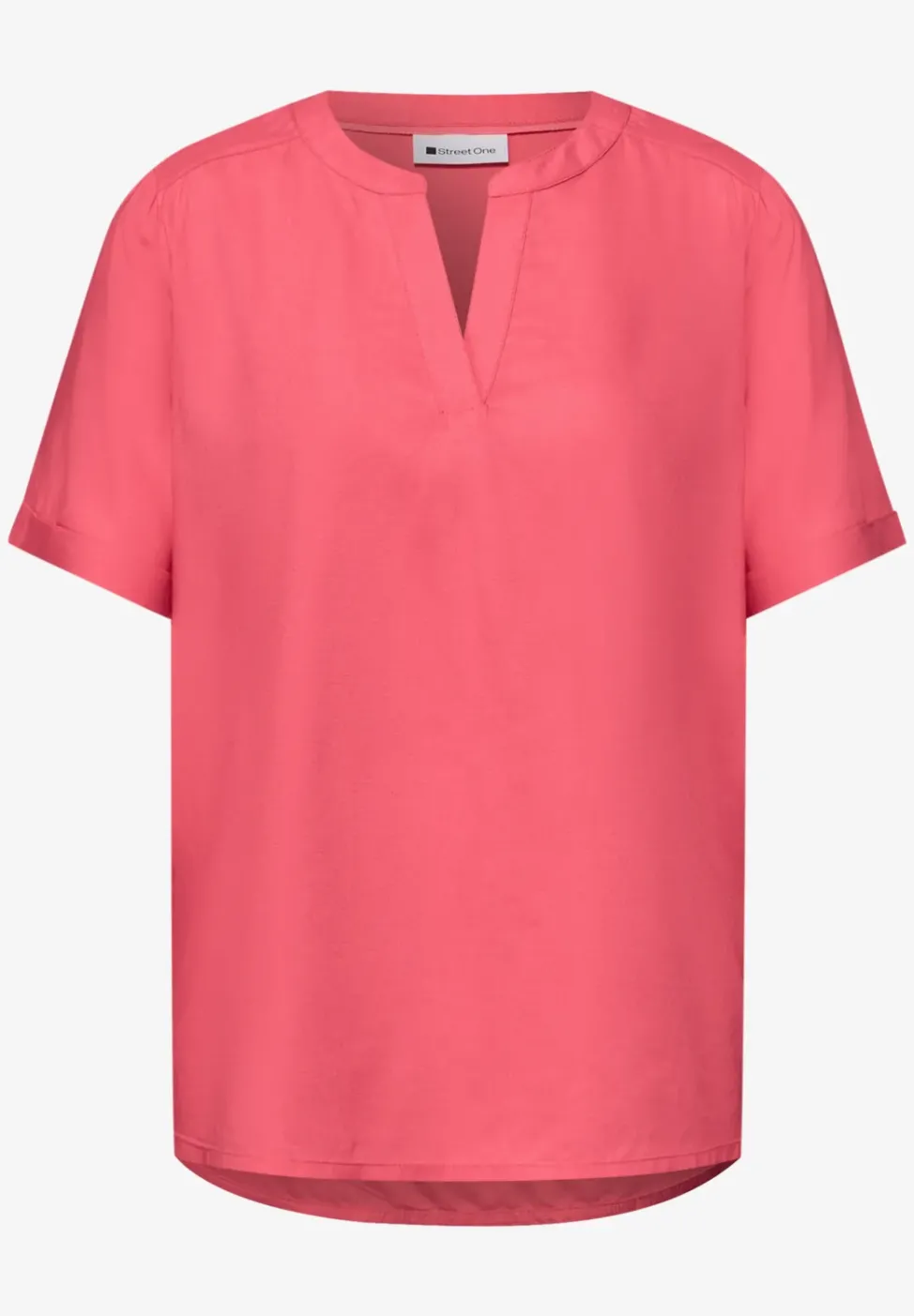Blouse avec col fendu et turn-up