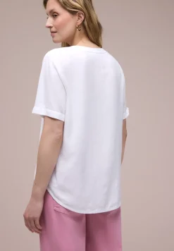 Blouse avec col fendu et turn-up