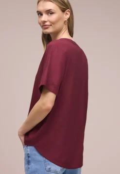 Blouse avec col fendu et turn-up