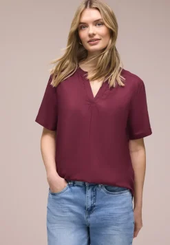 Blouse avec col fendu et turn-up