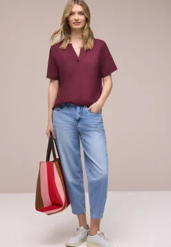 Blouse avec col fendu et turn-up