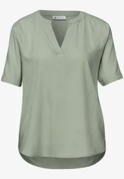 Blouse avec col fendu et turn-up