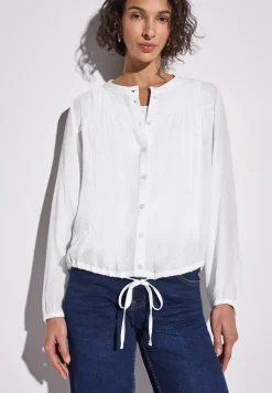 Blouse crinkle avec fronces