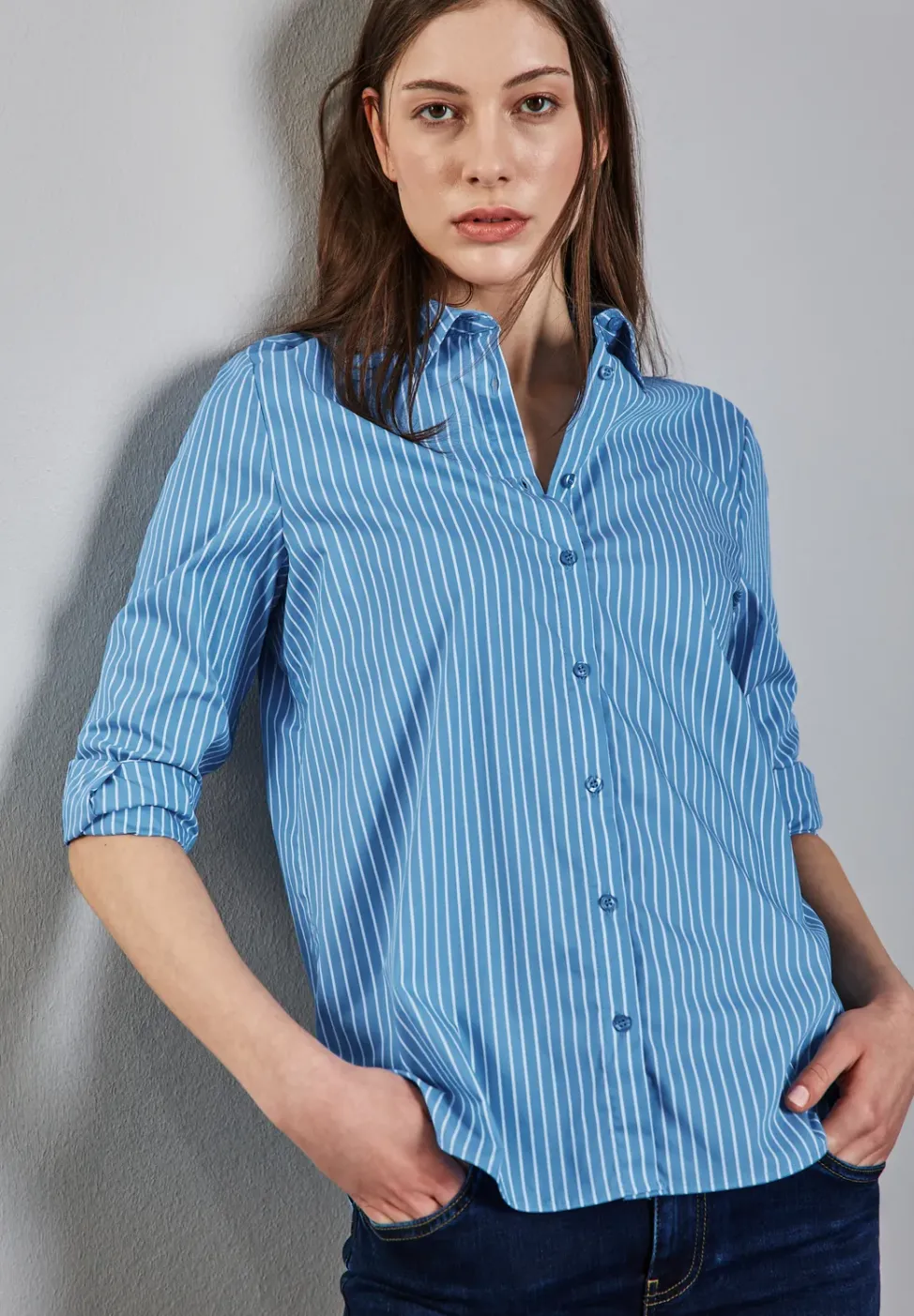 Blouse d'affaires rayée