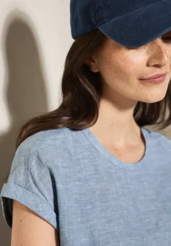 Blouse en chambray avec nœuds