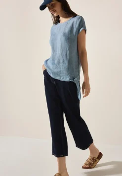 Blouse en chambray avec nœuds