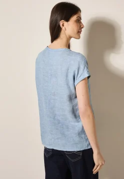 Blouse en chambray avec nœuds