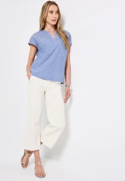 Blouse en chambray avec paillettes