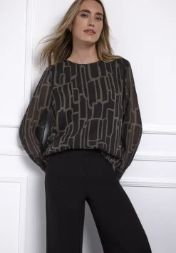 Blouse en chiffon à motifs