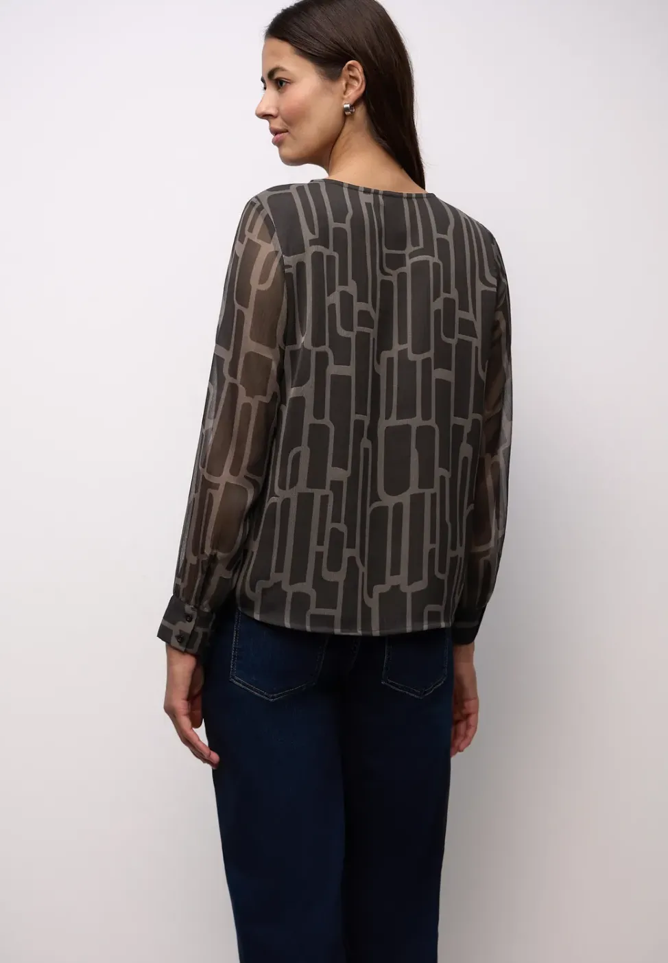 Blouse en chiffon à motifs