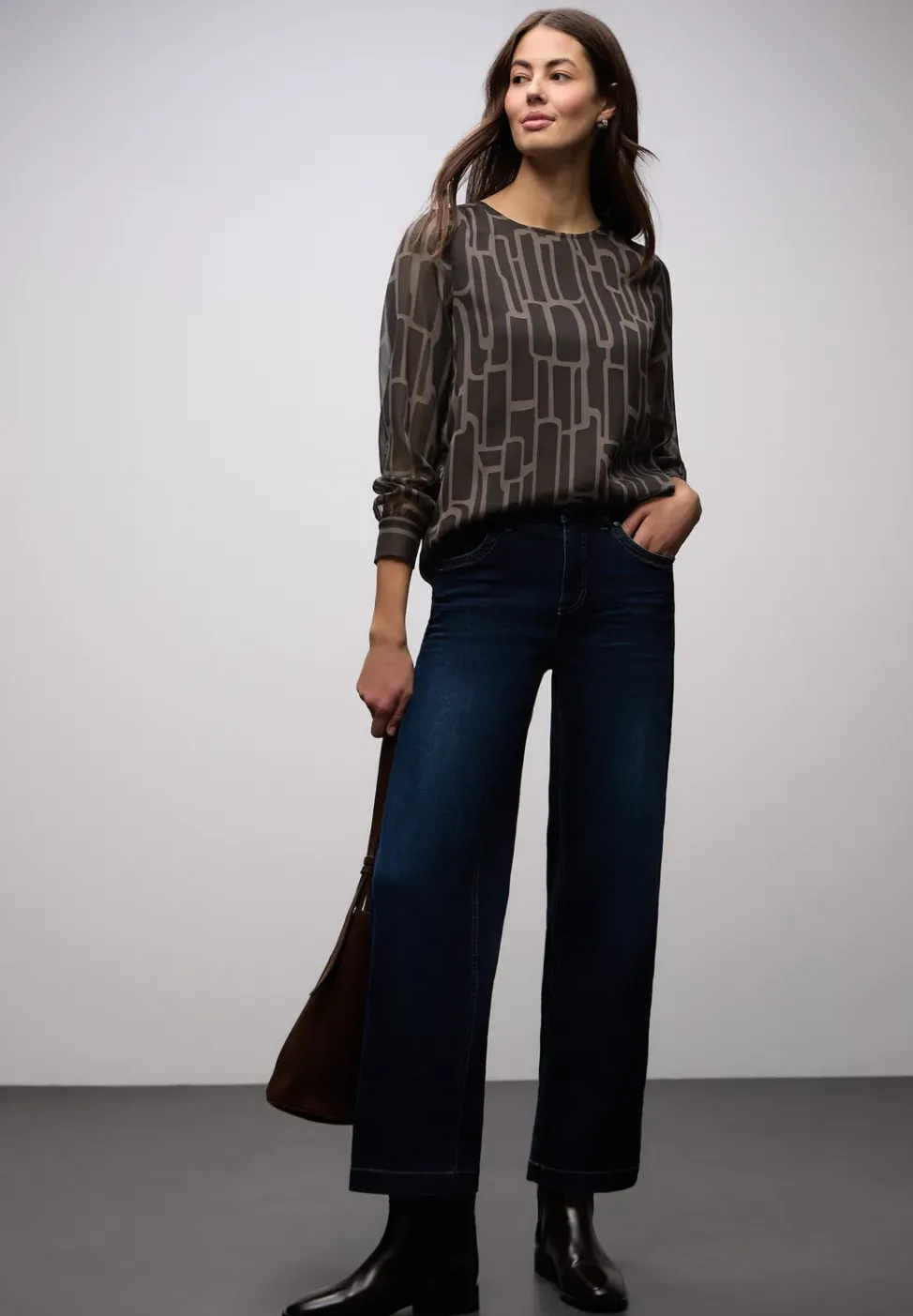 Blouse en chiffon à motifs