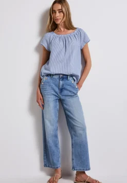 Blouse en coton rayé