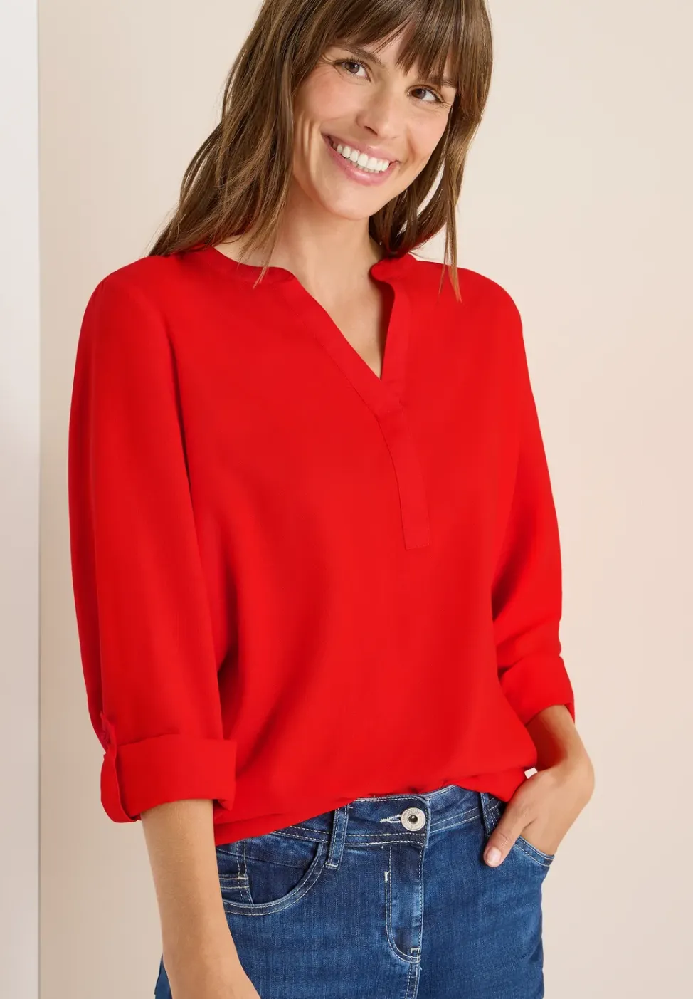 Blouse en couleur unie