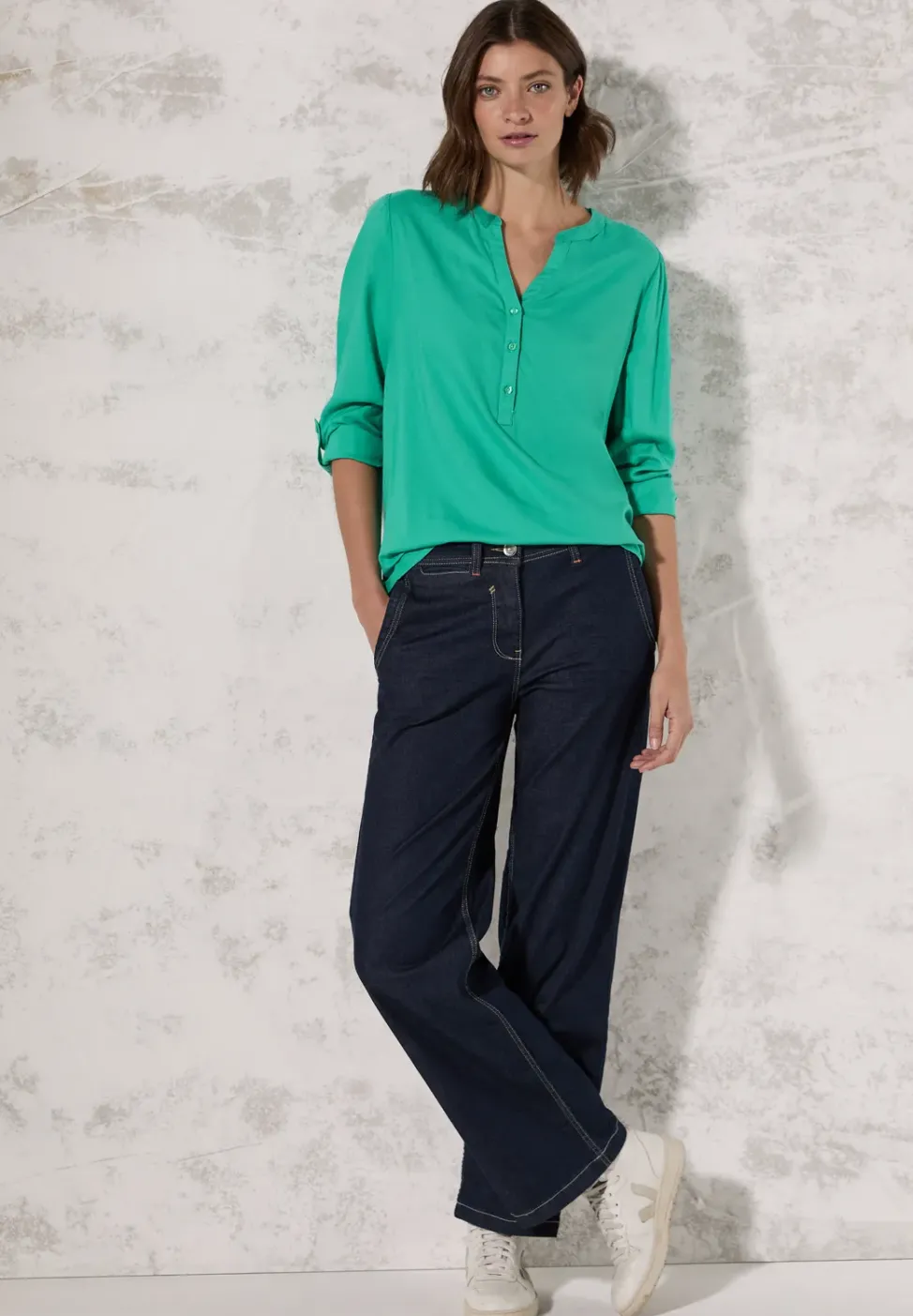 Blouse en couleur unie