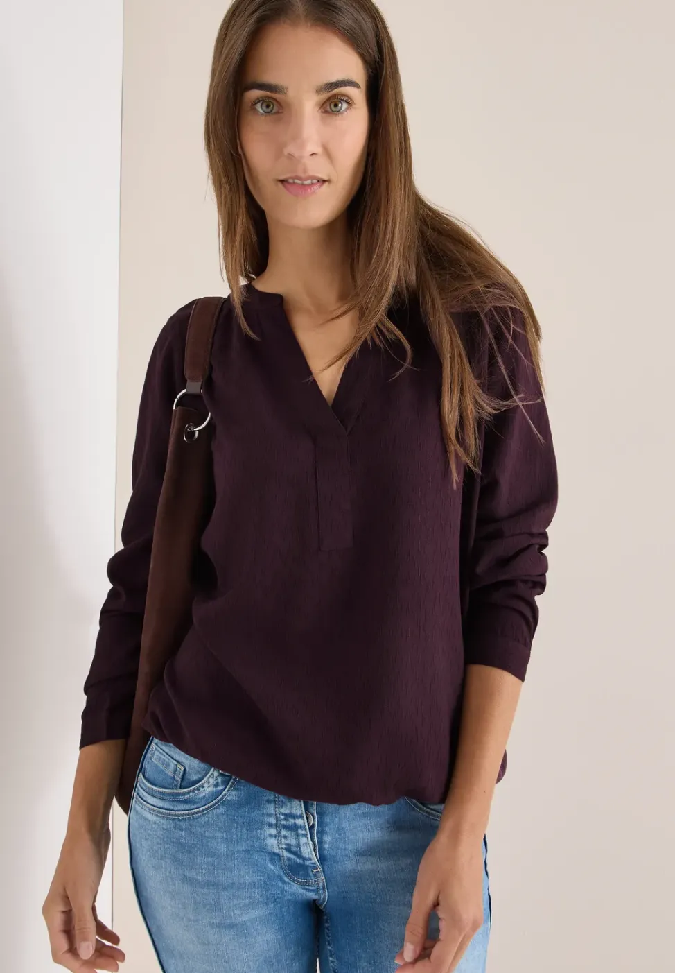 Blouse en couleur unie