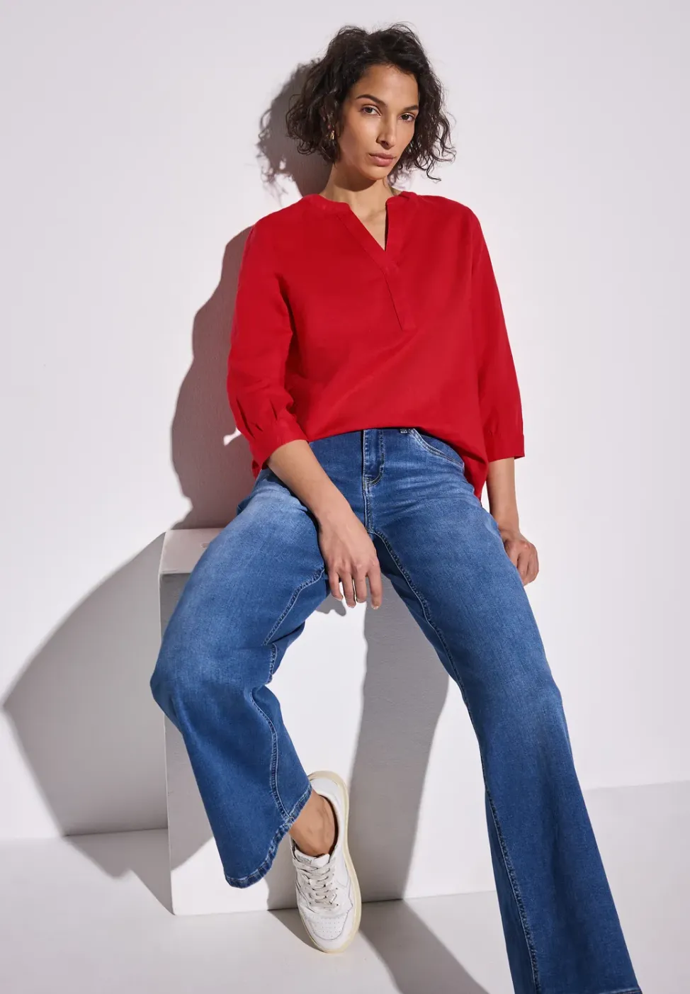 Blouse en couleur unie