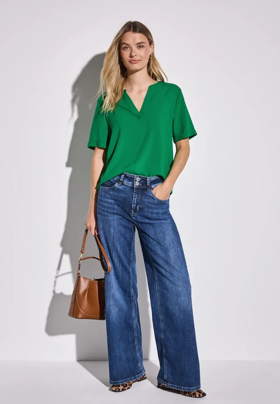 Blouse en couleur unie