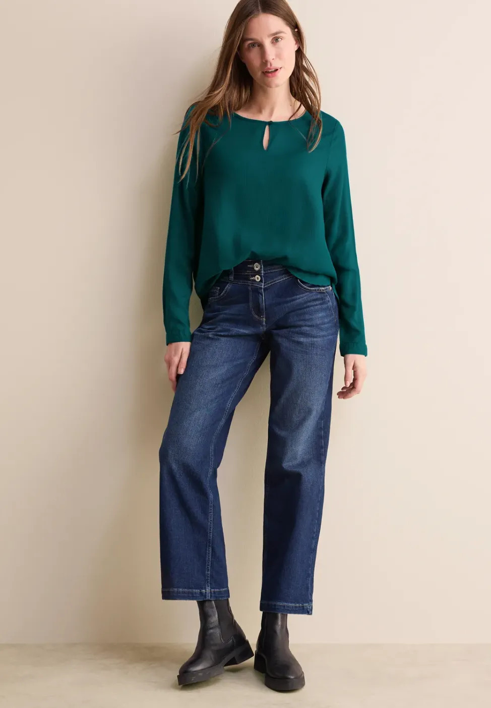 Blouse en couleur unie