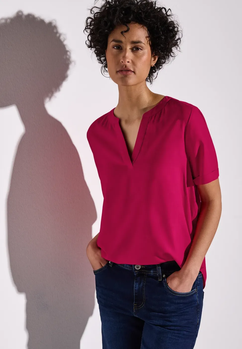 Blouse en couleur unie