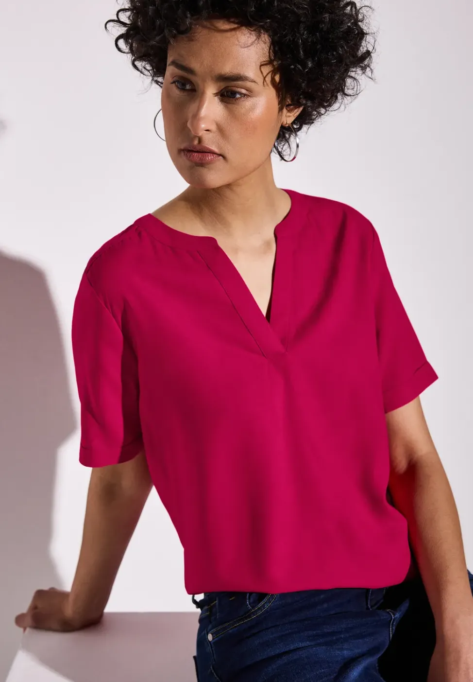 Blouse en couleur unie