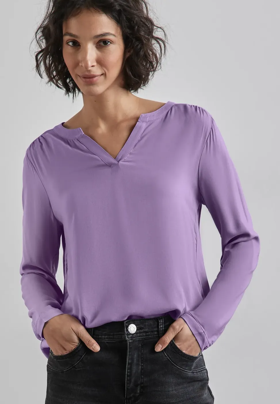 Blouse en couleur unie