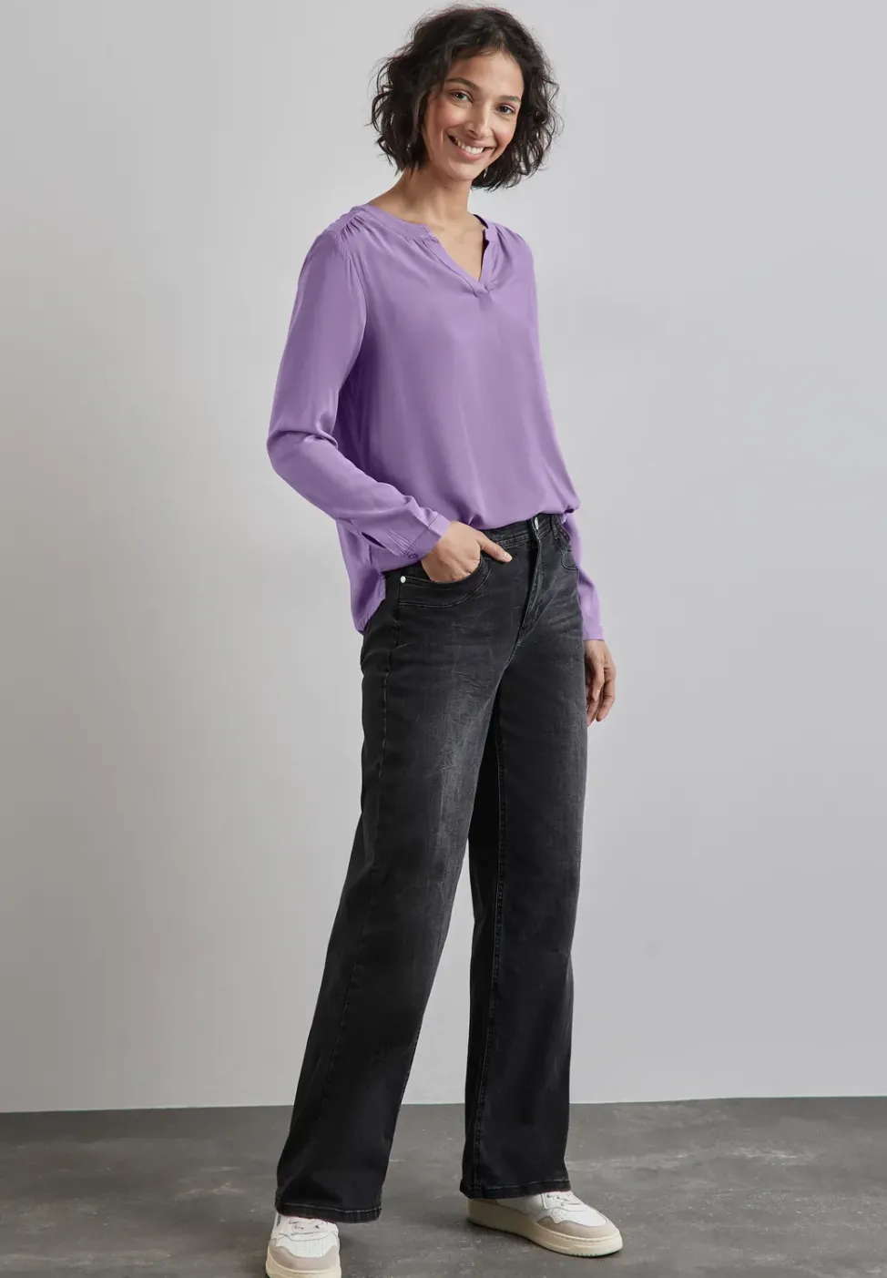 Blouse en couleur unie
