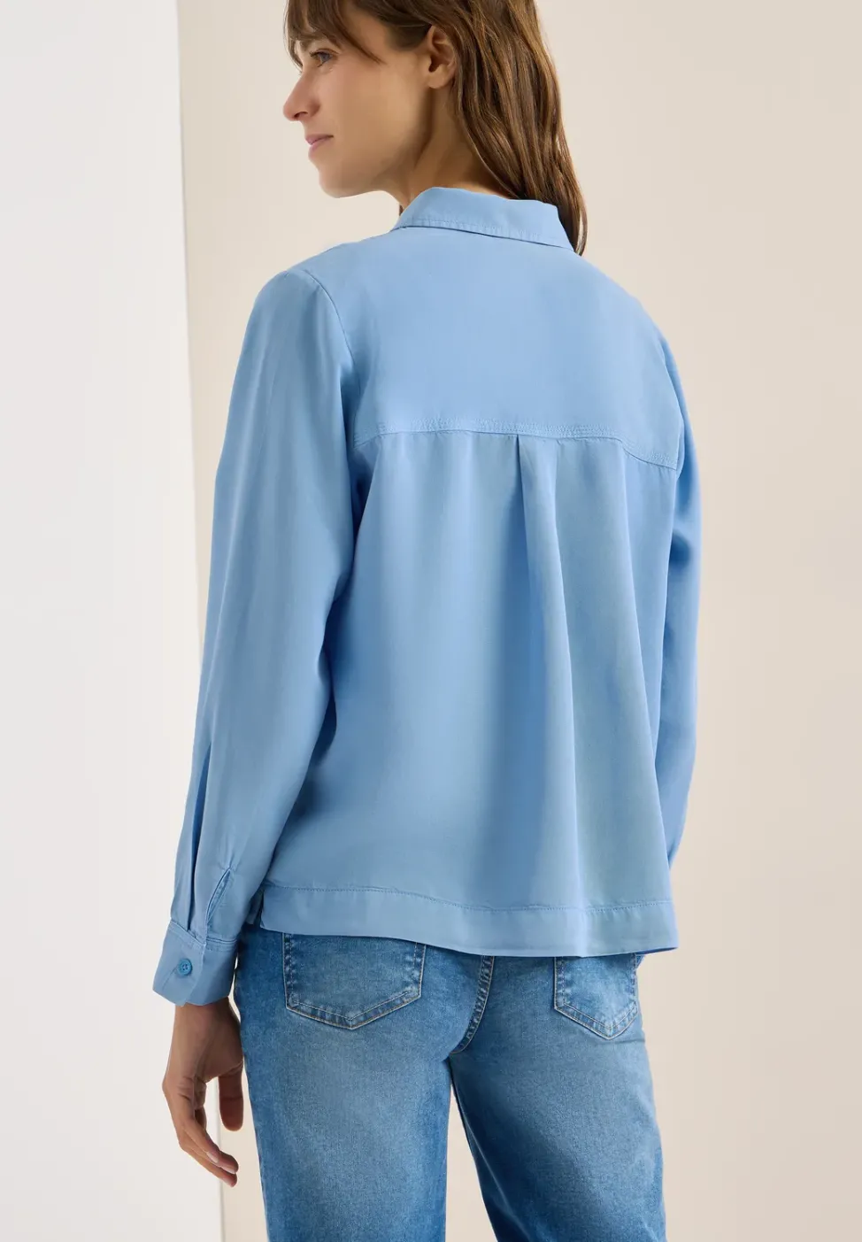 Blouse en denim coloré