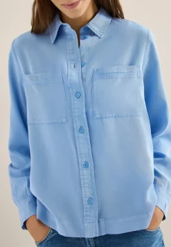 Blouse en denim coloré