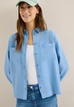 Blouse en denim coloré