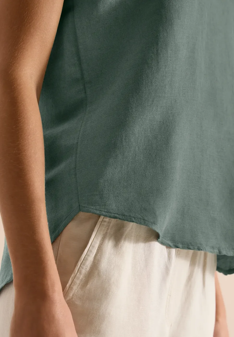 Blouse en lin mélangé