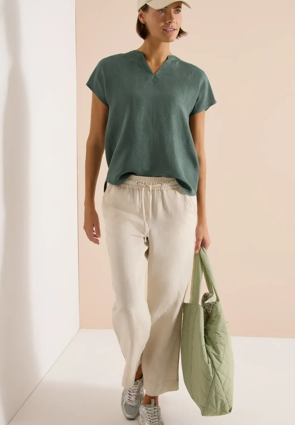 Blouse en lin mélangé