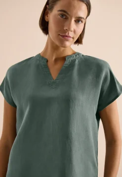 Blouse en lin mélangé