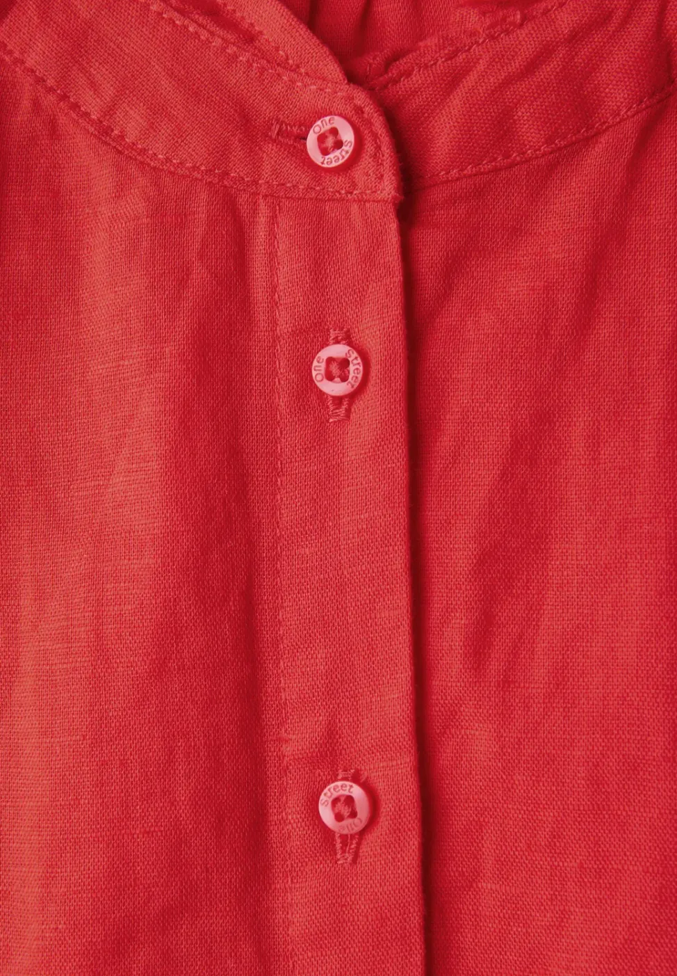 Blouse en lin mélangé avec volants