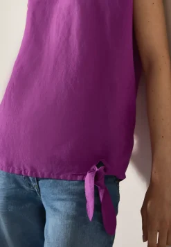 Blouse en lin mélangé avec nœuds