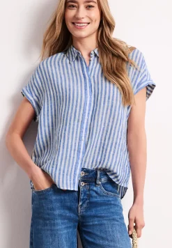 Blouse en lin rayée