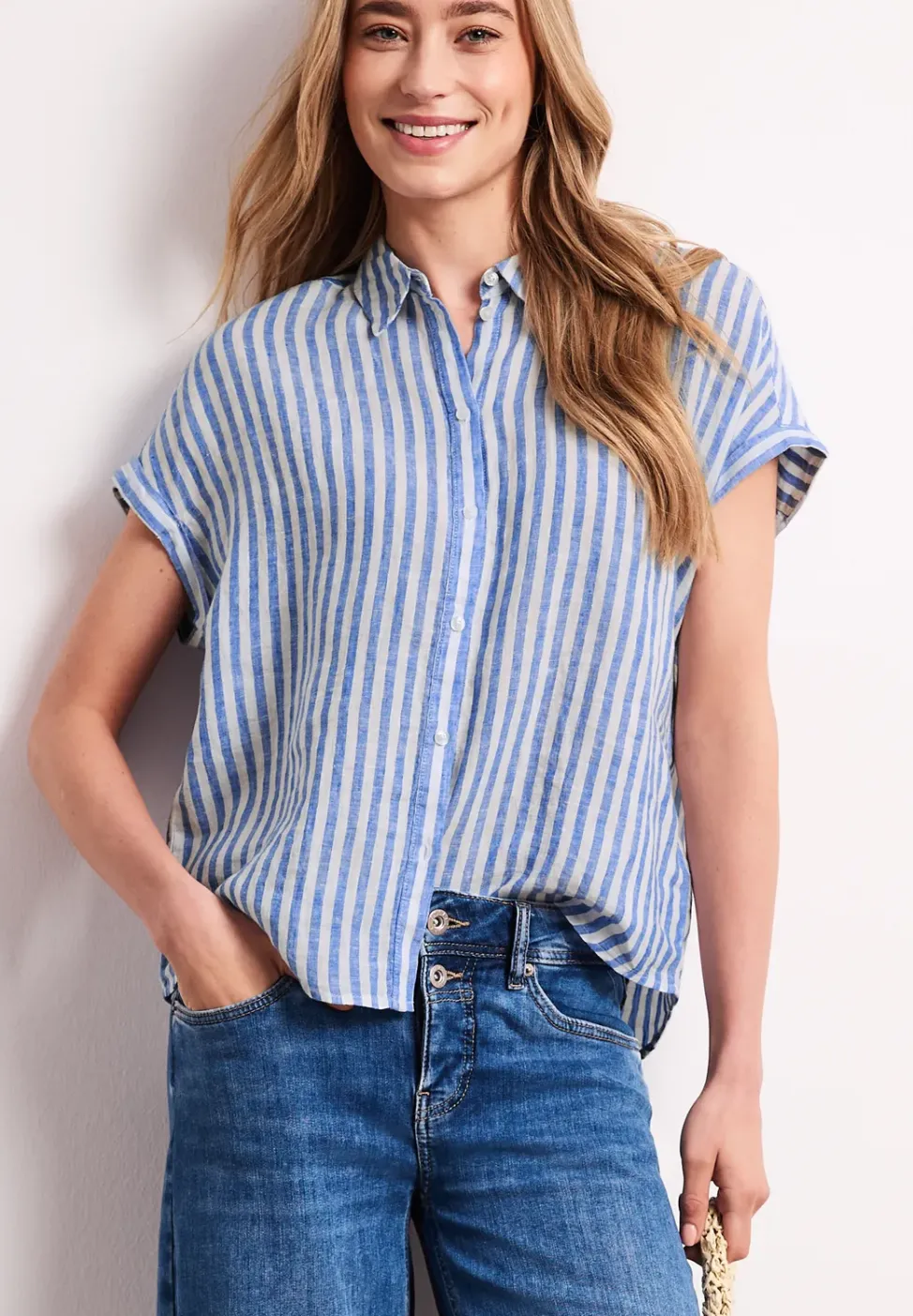 Blouse en lin rayée