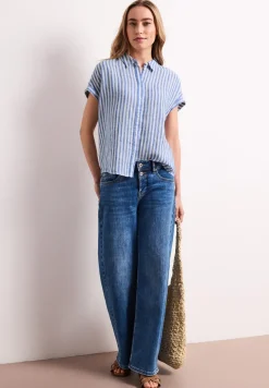 Blouse en lin rayée
