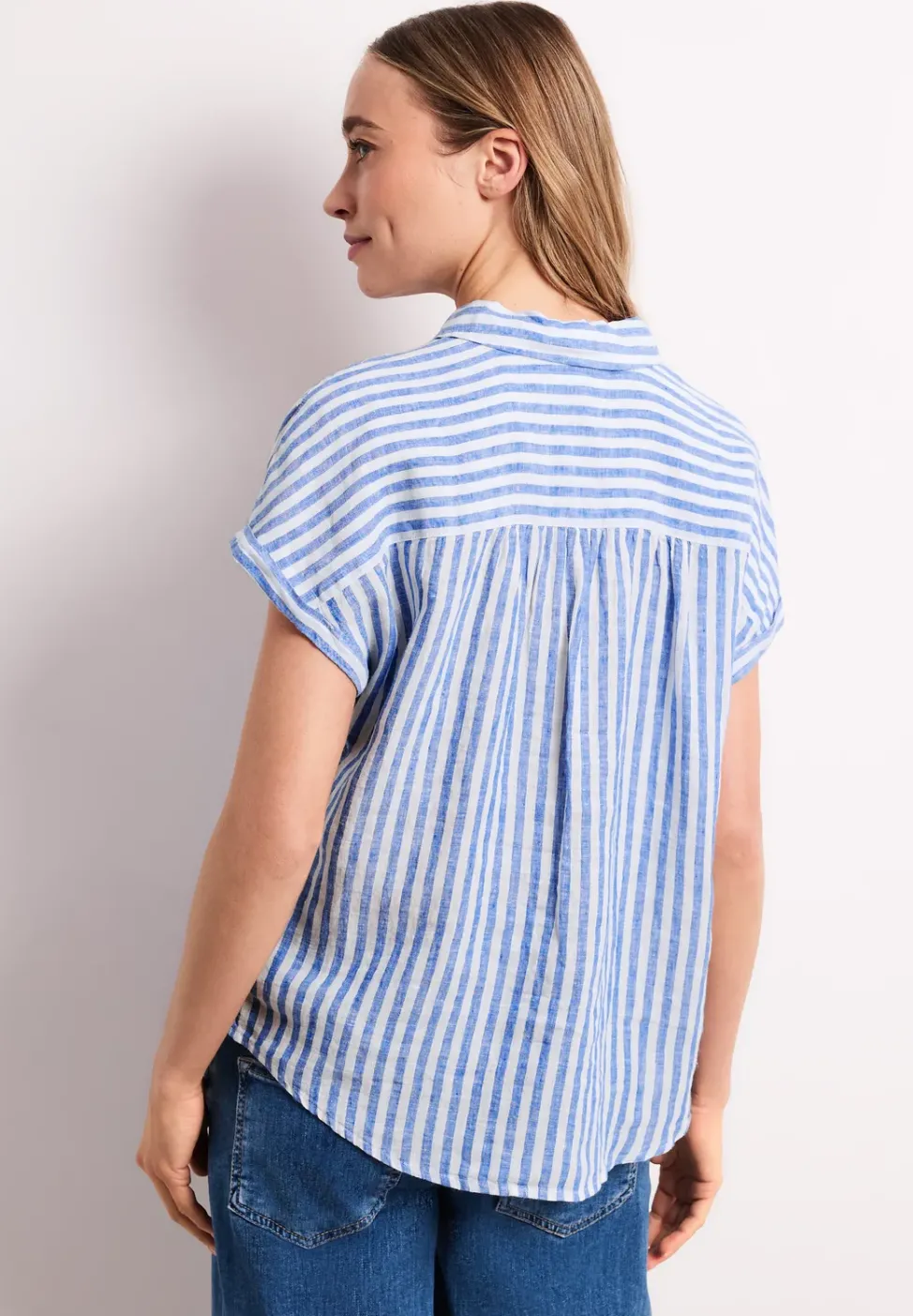 Blouse en lin rayée